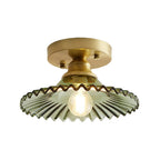 Glass Semi-Flush Ceiling Light Contemporary Scandinavian Style Indoor Metal Fixture