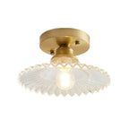 Glass Semi-Flush Ceiling Light Contemporary Scandinavian Style Indoor Metal Fixture