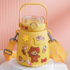 Women’s Colorful BPA-Free Leak-Proof Water Bottle with Carry Handle and Adjustable Strap