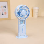 Handheld Fan Cute Cartoon Design Rechargeable Portable Quiet Operation