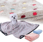 Women’s Cozy Polka Dot Blanket Soft Warm Lightweight Throw for Sofa Bed