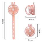 Portable Handheld Fan Lightweight Wrist-Wearable Cute Rabbit Design