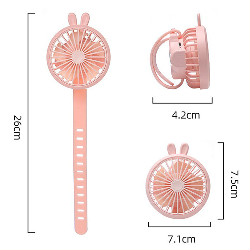 Portable Handheld Fan Lightweight Wrist-Wearable Cute Rabbit Design