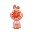 Portable Mini Handheld Fan with Playful Cat Design Lightweight Rechargeable Personal Cooling Fan