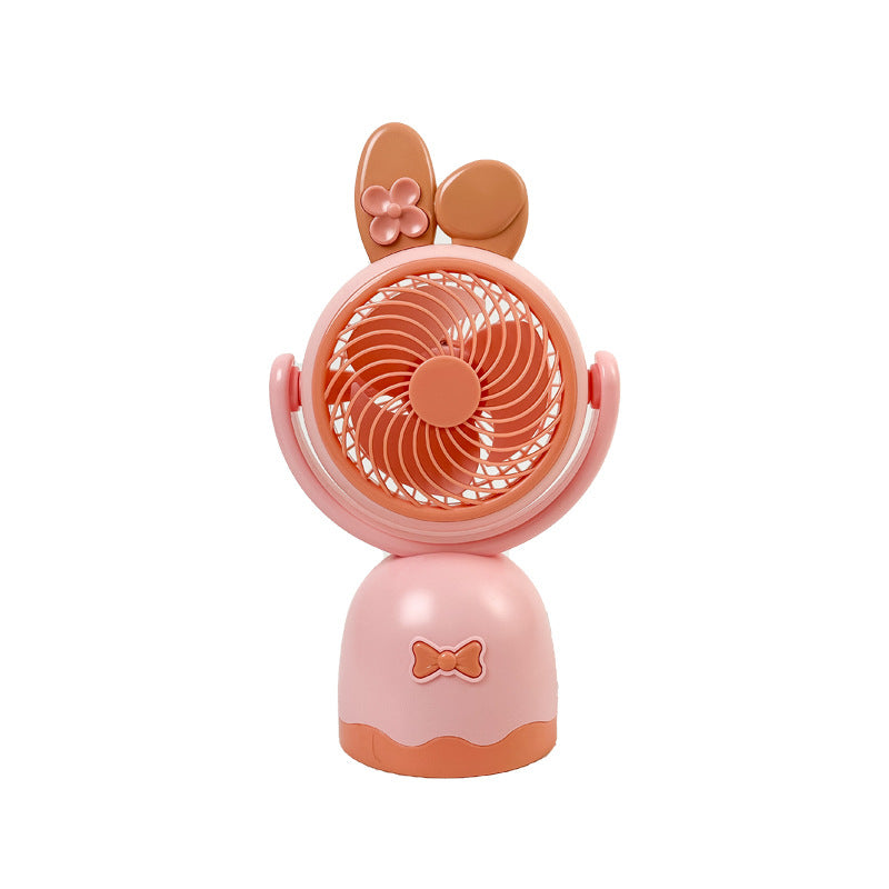 Portable Mini Handheld Fan with Playful Cat Design Lightweight Rechargeable Personal Cooling Fan