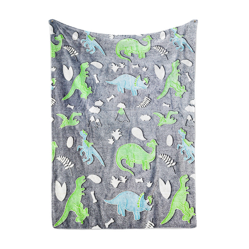 Brehn Unisex Dino Fleece Blanket Soft Warm Microfiber Kids Dinosaur Throw Blanket