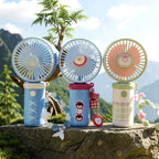 Portable Mini Handheld Fan Rechargeable USB Compact Lightweight with Animal Design