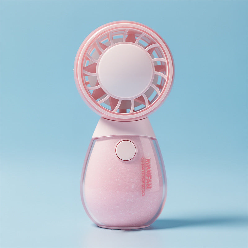 Rechargeable Compact Handheld Fan Quiet Motor Cute Cat Design Unisex
