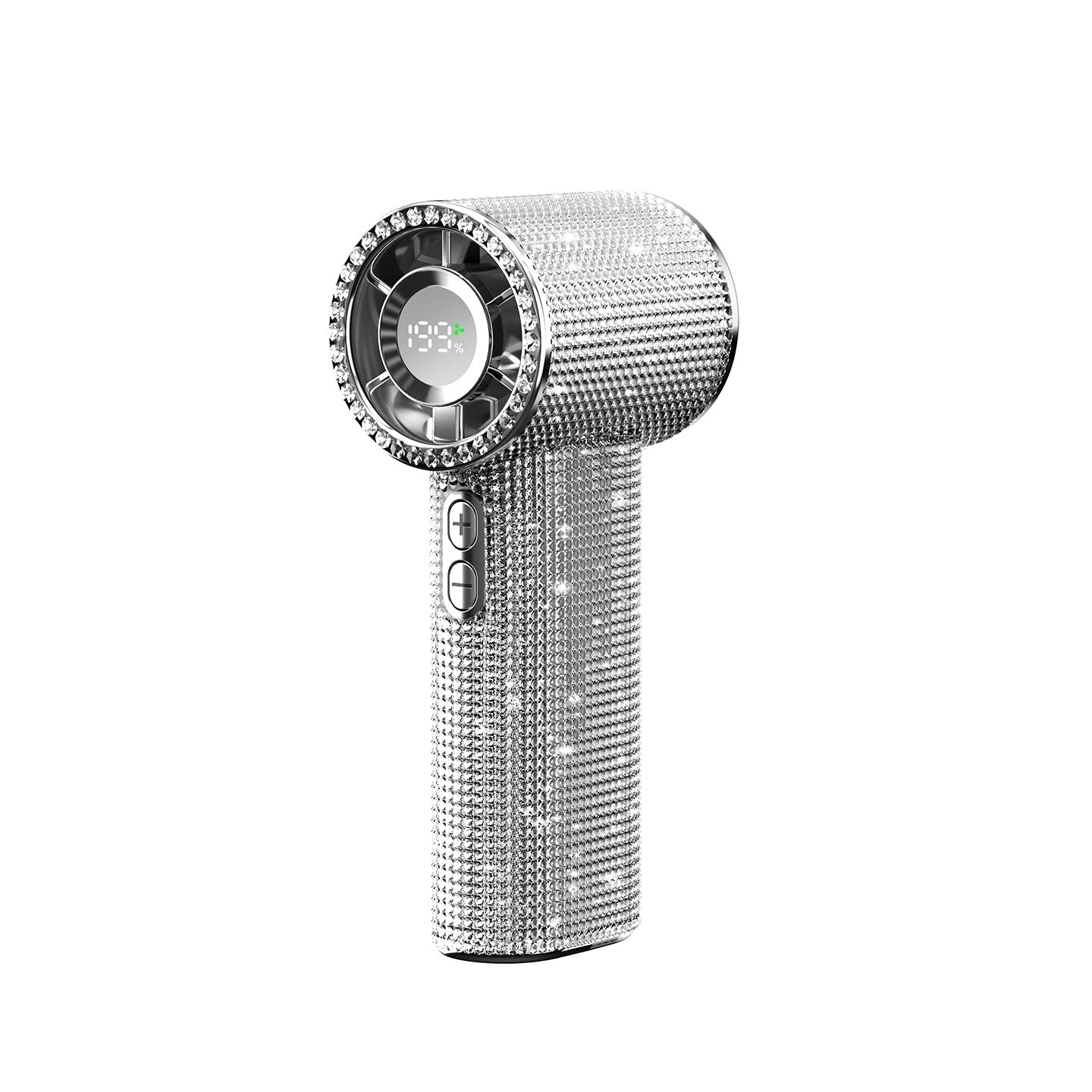 Portable Hair Straightener with Adjustable Temperature and Crystal Design