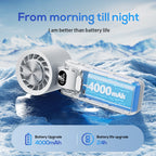 Portable Personal Fan Compact Lightweight Rechargeable Battery Operated with LCD Display and Multiple Speeds
