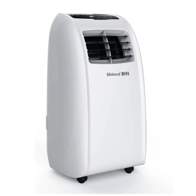 Portable Air Conditioner with Dehumidifier Single Hose Ventilated Digital Control Wheels White