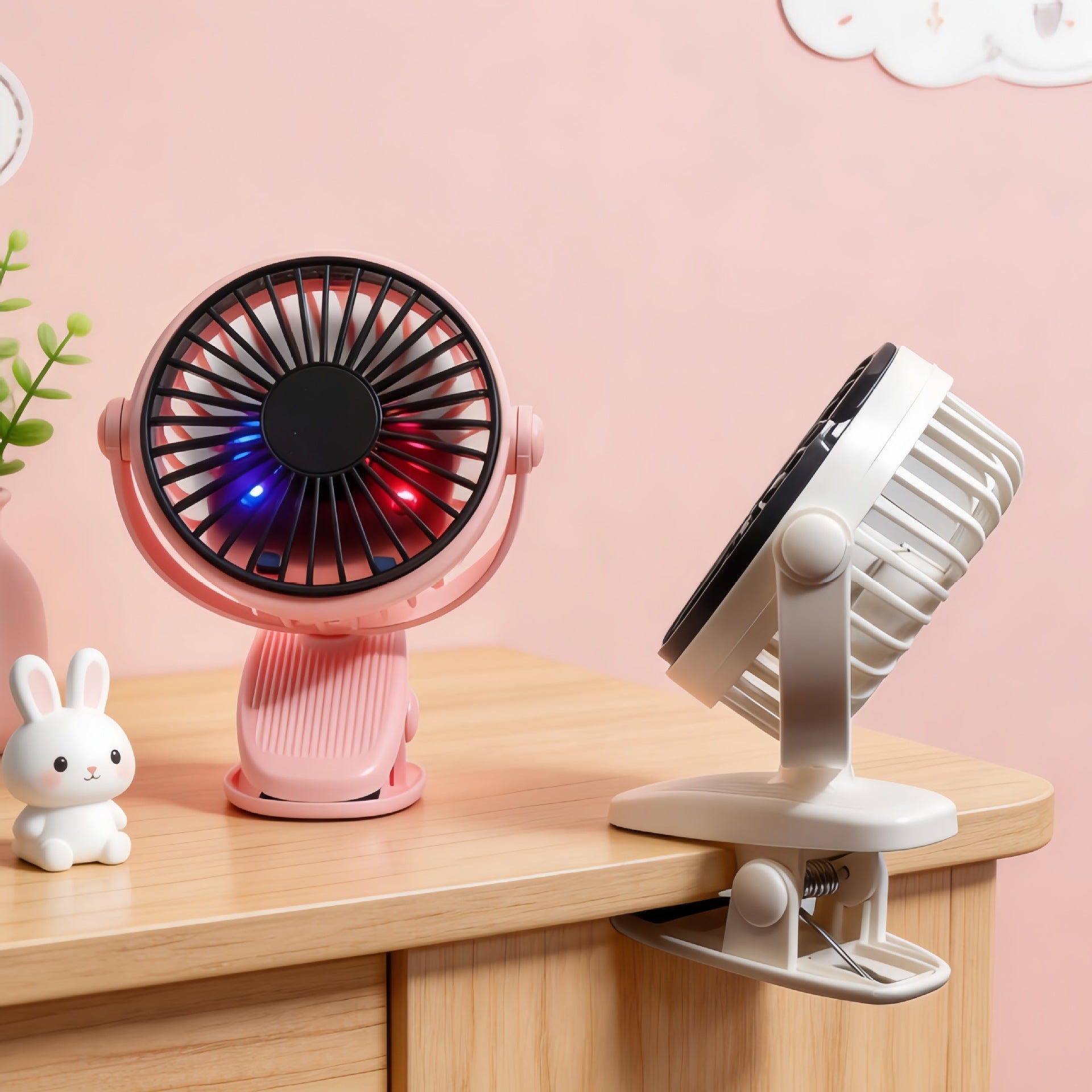 Portable USB Fan with Flexible Tilt Adjustable Compact Desk Fan for Home Office
