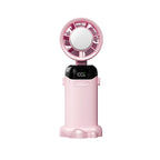Portable USB Rechargechargeable Fan with LED Light and Multiple Speeds Compact Design