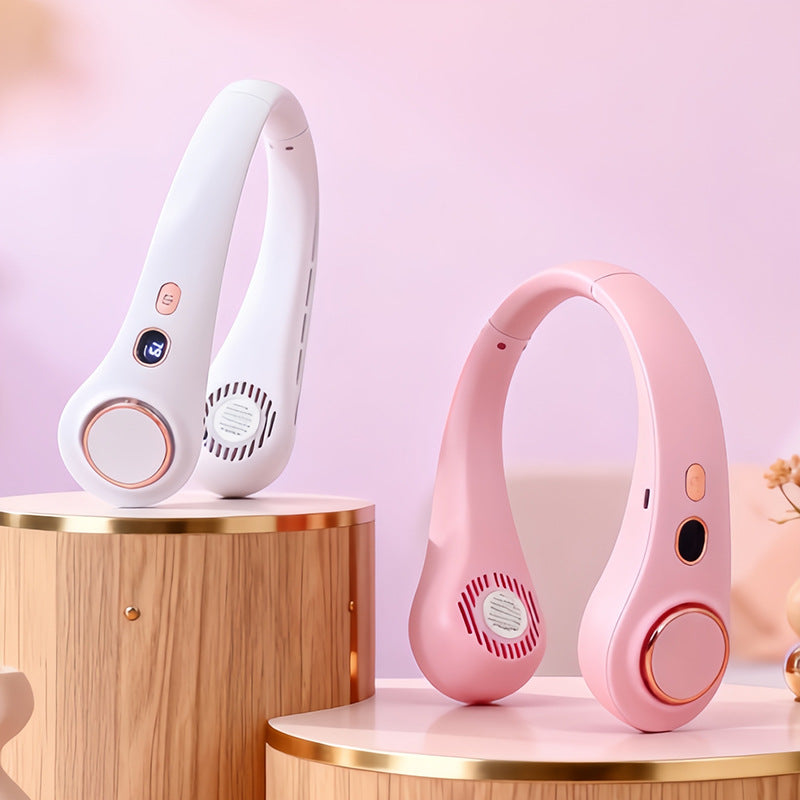 Portable Neck Fan for Women Lightweight Ergonomic Design Quiet Operation Adjustable Speed