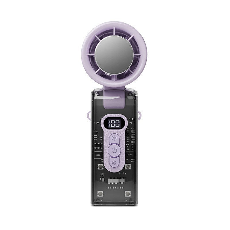 Portable Mini Fan Battery Operated Compact Lightweight with LED Display
