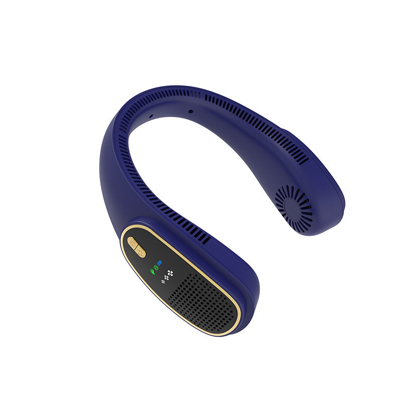 Wearable Neck Cooling Fan Hands-Free Portable Rechargeable Quiet Operation