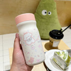 Women’s Insulated Water Bottle BPA-Free Plastic Double Wall Leak-Proof Cute Animal Design