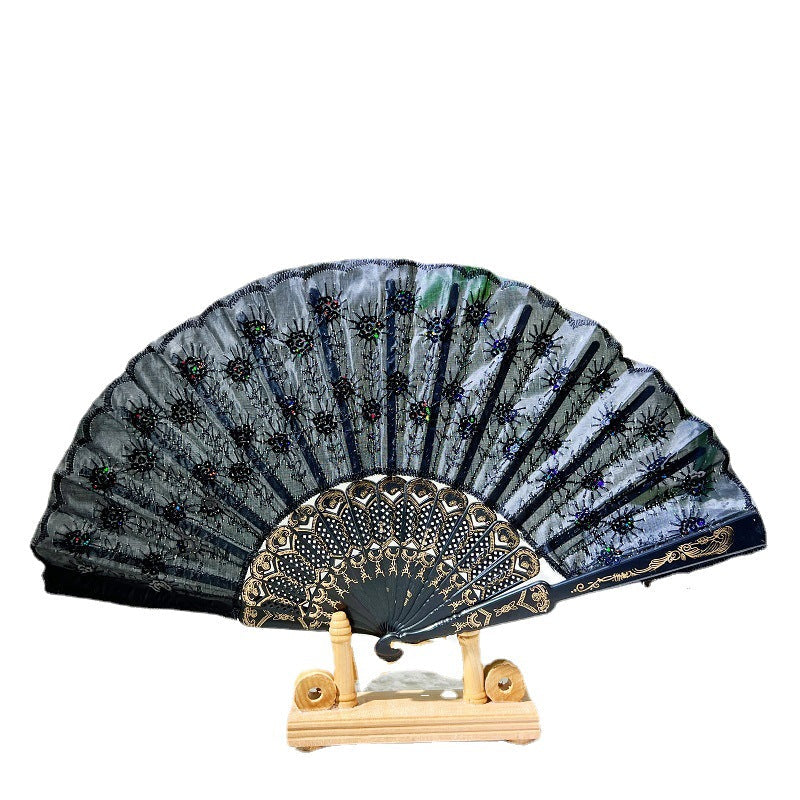 Women's Folding Fan Artistic Design Lightweight Compact Handheld Accessory