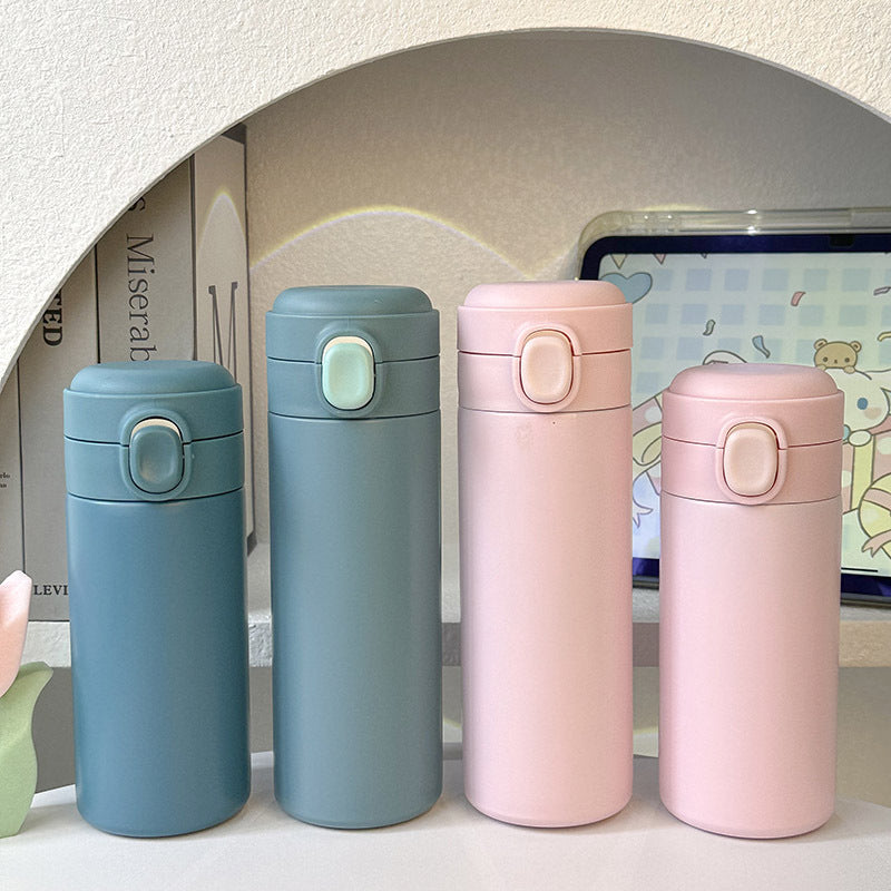 Ladies Stainless Steel Insulated Water Bottle with Leak-Proof Safety Cap Vacuum Thermos