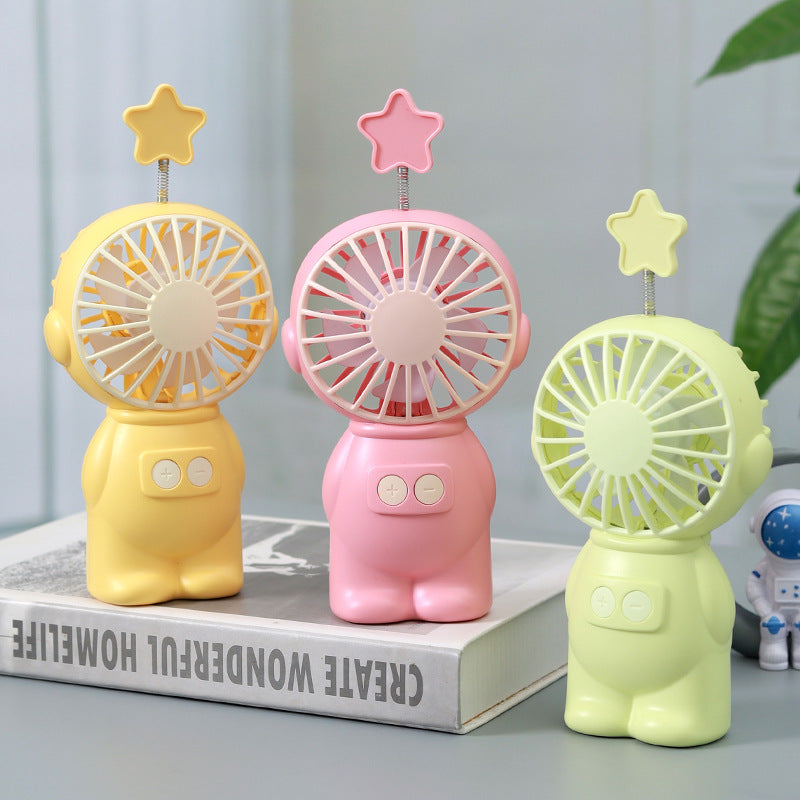 Mini Portable Fan with Star Attachment Unisex Compact Quiet Personal Fan