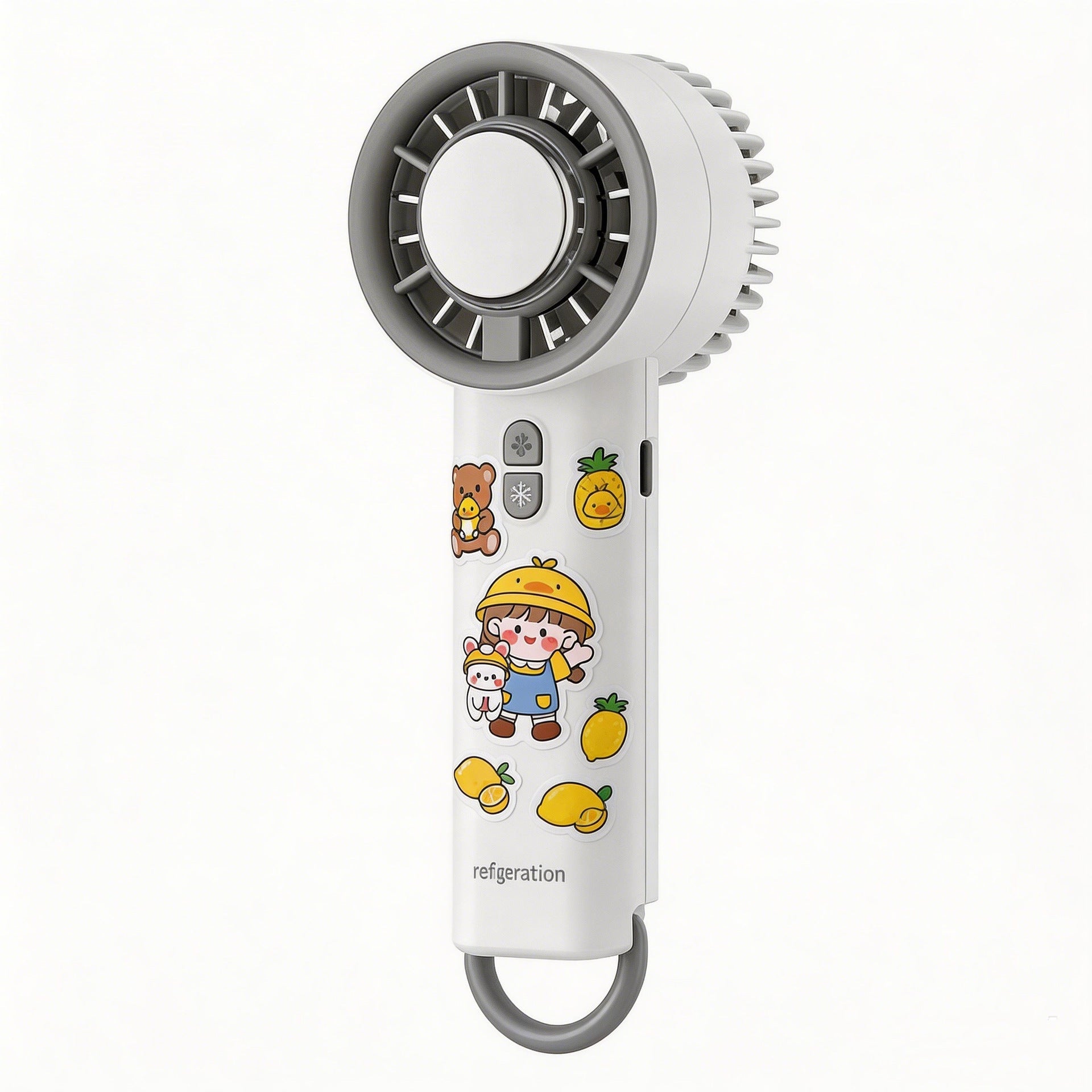 Portable Cartoon Handheld Fan Rechargeable Lightweight Personal Cooling Fan