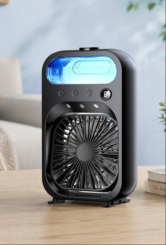 Portable Air Conditioner with 6-Speed Fan, LED Lighting, Timer, and Water Tank for Home and Office