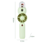 Women's Portable Hand Fan with Misting Function Ergonomic Compact Design