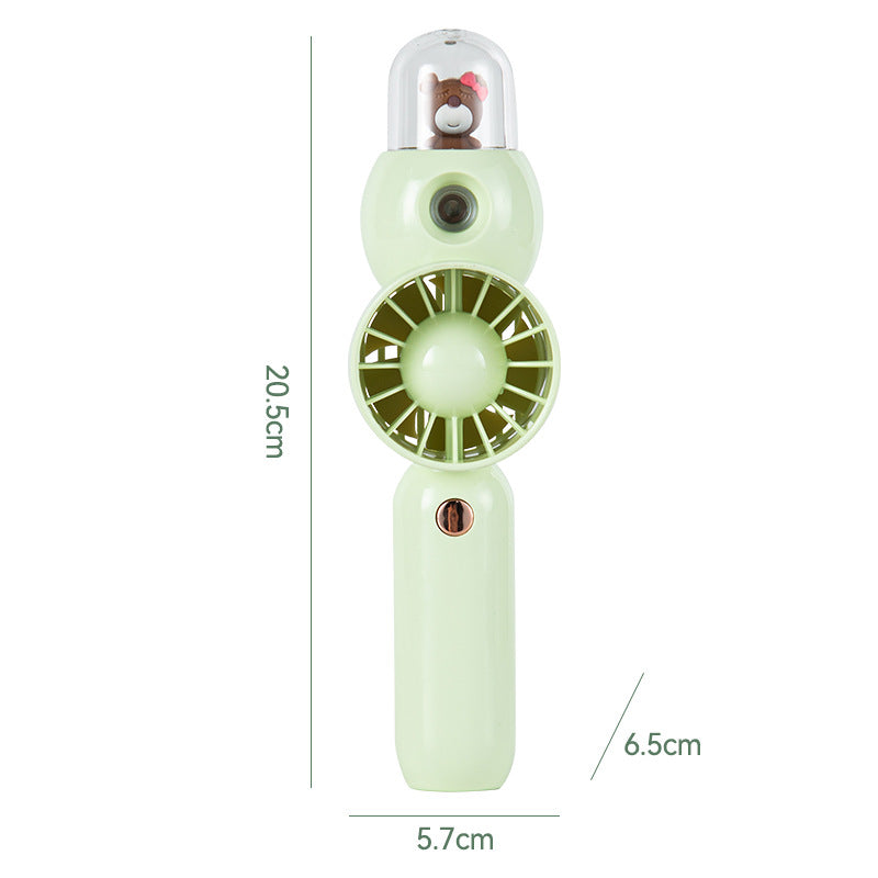 Women's Portable Hand Fan with Misting Function Ergonomic Compact Design