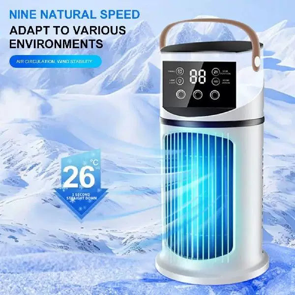 Portable Tower Evaporative Air Cooler with LED Touch Display and Programmable Thermostat