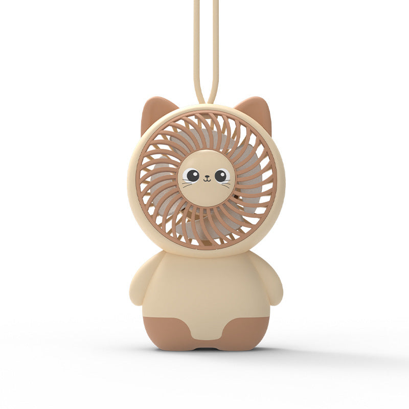Portable USB Rechargeable Cat Fan for Women Lightweight Personal Cooling