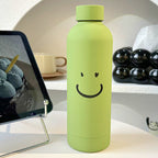 Women’s Stainless Steel Insulated Water Bottle Leak-Proof Smiley Face Design