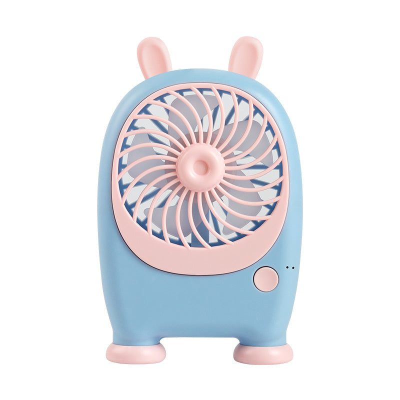 Portable Handheld Fan Rabbit Design USB Rechargeable Adjustable Speeds Lightweight for Women