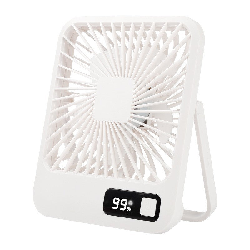 Portable USB Fan with LED Display Rechargeable Lightweight Personal Cooling Fan