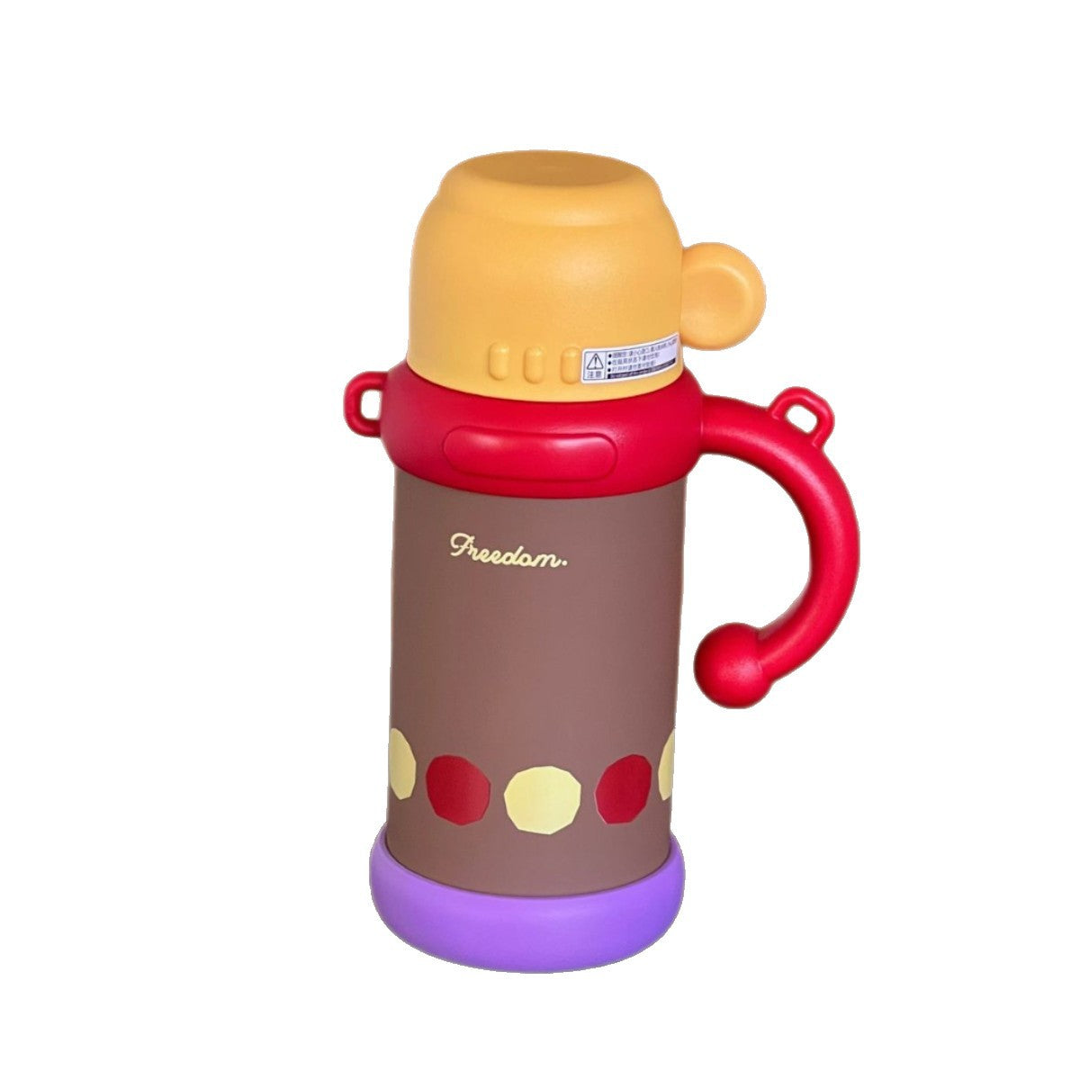 Women’s BPA-Free Plastic Water Bottle with Carry Handle and Integrated Straw Floral Design