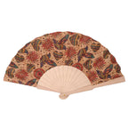 Handmade Cork and Wood Ladies Fan Lightweight Elegant Portable Accessory