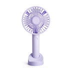 Portable Handheld Fan USB Rechargeable Compact Quiet Ergonomic Design for Women