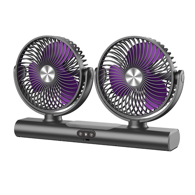 Wall Fan Double Circle Design USB-C Charging Adjustable Airflow Portable Cooling Fan