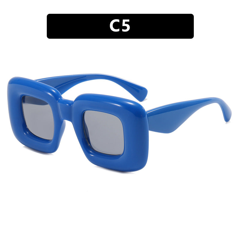 Women Rectangular Sunglasses Wide Frame UV Protection Lightweight Comfortable Fit