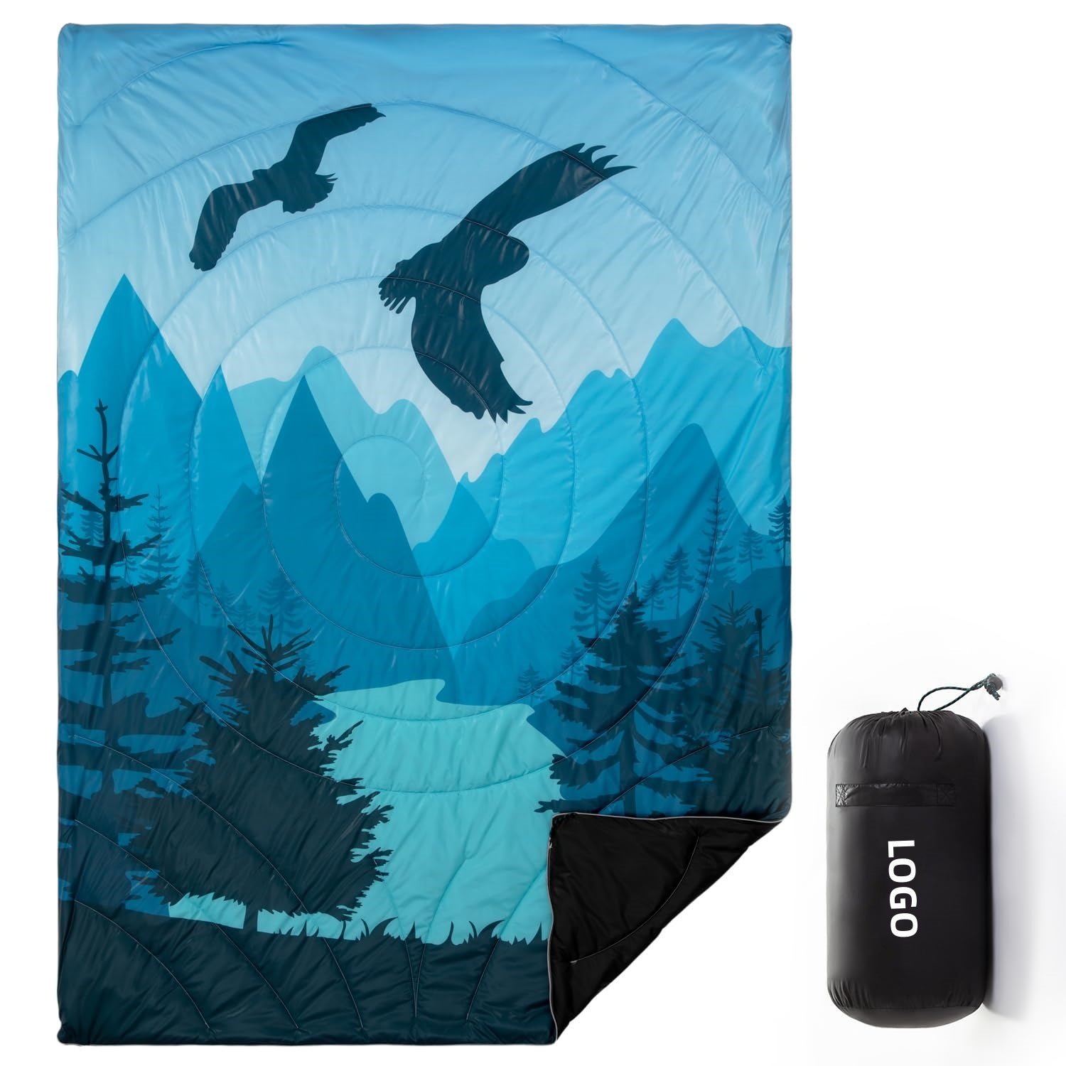 Women's Sleeping Bag Lightweight Water-Repellent Breathable Sleeping Bag with Gradient Design