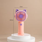 Portable Mini Fan with Cat Ear Design Compact Handheld Personal Cooling Fan