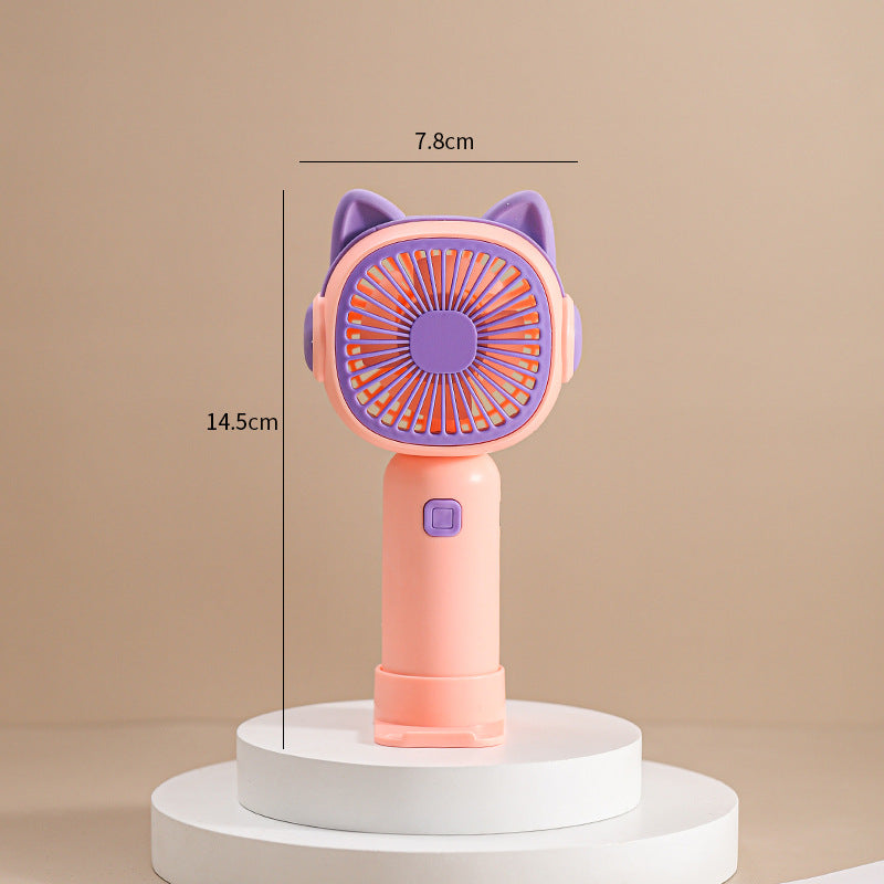 Portable Mini Fan with Cat Ear Design Compact Handheld Personal Cooling Fan