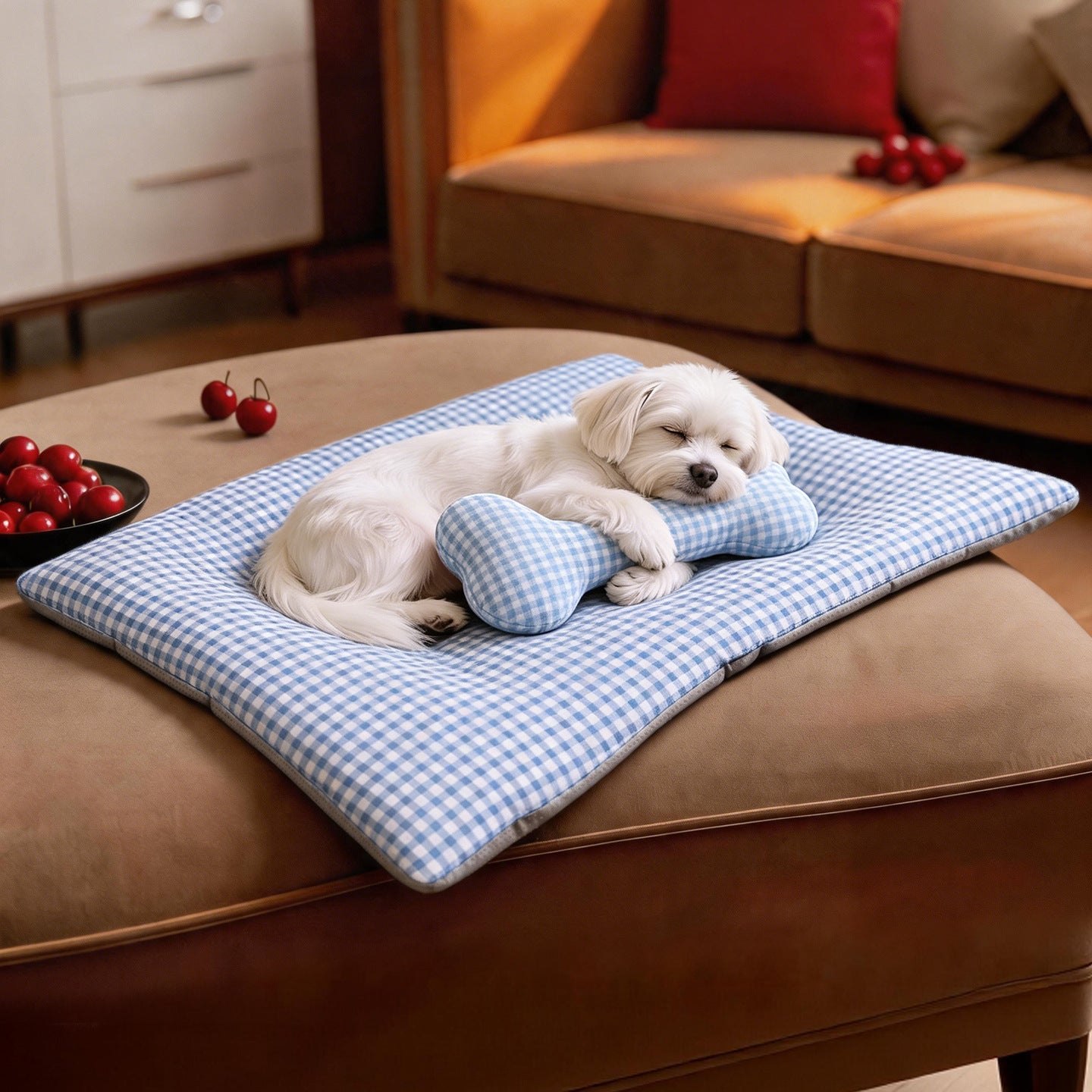Harrow Luxury Cat Bed with Ergonomic Cushion Non-Slip Base and Washable Cover