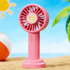 Portable USB Rechargeable Hand Fan Lightweight Compact with Fun Design for Women