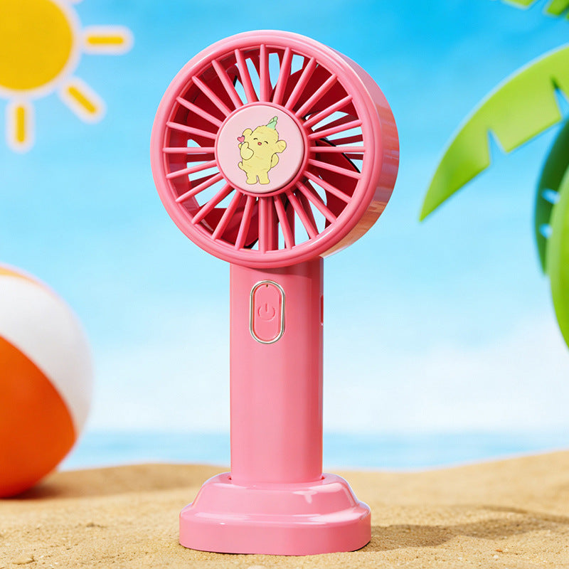 Portable USB Rechargeable Hand Fan Lightweight Compact with Fun Design for Women
