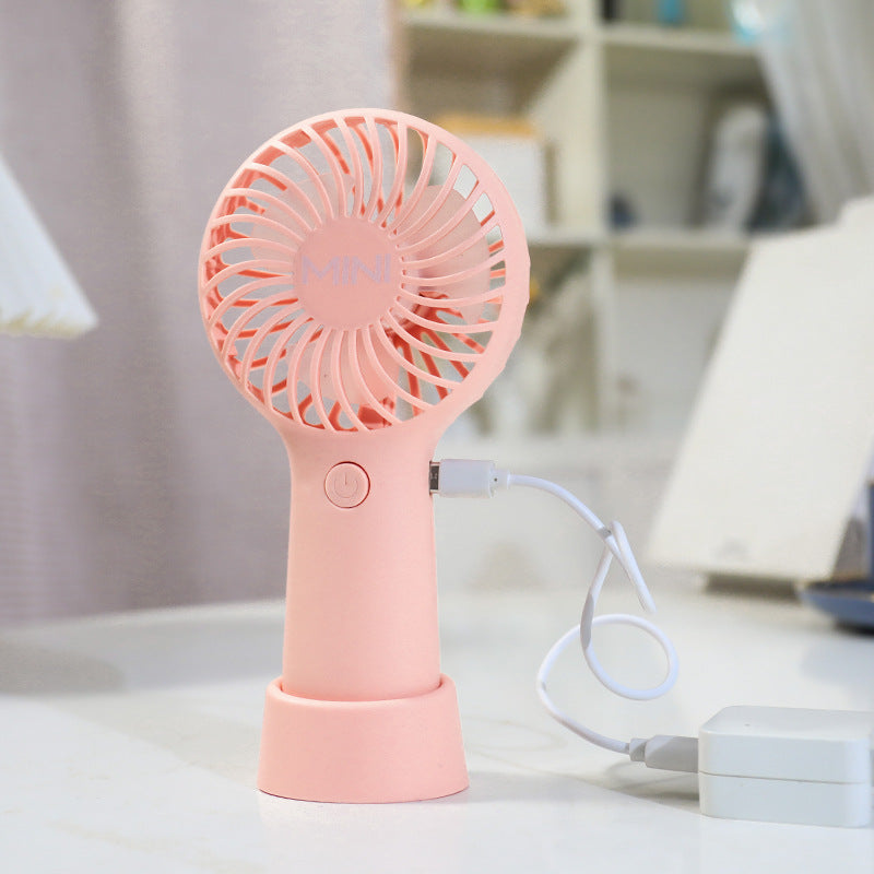 Portable Handheld Fan with Ergonomic Design USB Rechargeable Compact Personal Cooling Fan