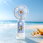 Cartoon Character Mini Portable Fan Rechargeable Battery Lightweight