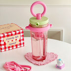 Women’s Fruit Infuser Water Bottle BPA-Free Leak-Proof with Carry Strap for Flavored Drinks