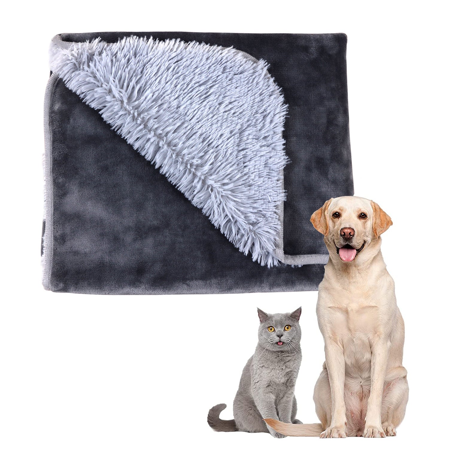 Brehn Pet Blanket Soft Hypoallergenic Microfleece Reversible Cozy Neutral Color