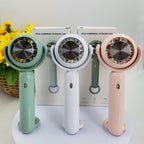 Women's Handheld Fan Portable Compact Lightweight Adjustable Speed with Hanging Loop