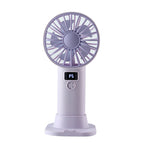 Portable Desk Fan Rechargeable Battery Compact Lightweight Adjustable Speed Quiet Operation